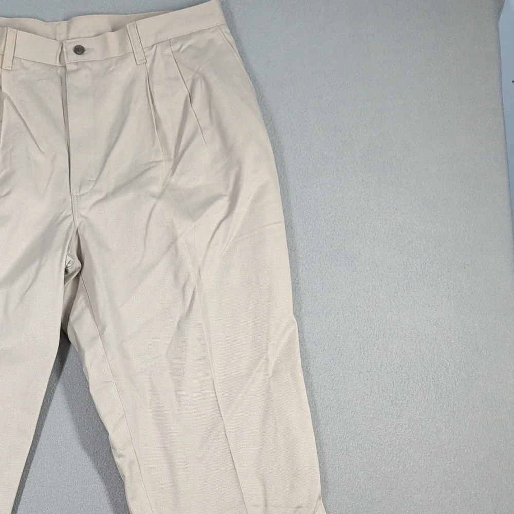 Lee Pants Mens Khaki Double Pleat‎ Relaxed Fit Tapered Chino VIS U371-019